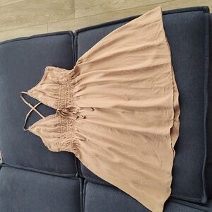 Wild Fable Elegant Tan Sleeveless Dress